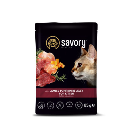 Savory Kitten Pouch with Lamb & Pumpkin in Jelly 85 г
